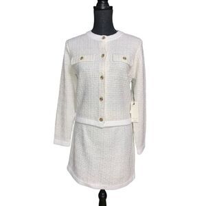 Rachel Zoe Tweed Two Piece Skirt Suit